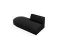 Modul canapea stanga 2 locuri, Miley, Micadoni Home, BL, 158x85x74 cm, poliester chenille, negru