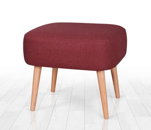 Fotoliu puf, Fluffe, 209FLF1134, 50% bumbac, 50% in, Rosu claret