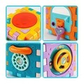 Jucarie cub interactiv, Baby Blocks, HE0530, 18M+, plastic, multicolor