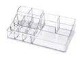 Organizator pentru cosmetice Compactor, 14 compartimente, transparent