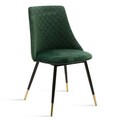 Scaun Giselle Gold, Pakoworld, 51x52x82 cm, catifea/metal, verde