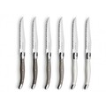 Set 6 cutite pentru friptura cu suport, Lou Laguiole, inox/lemn