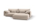 Coltar dreapta 4 locuri, Torino-211, Micadoni Home, 250x170x83 cm, tesatura structurata chenille, bej deschis