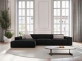 Coltar stanga 4 locuri, Jodie, Micadoni Home, BL, 284x166x70 cm, catifea, negru