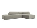 Coltar dreapta 4 locuri, Ruby, Micadoni Home, BL, fara cotiera, 273x180x69 cm, velur, gri deschis