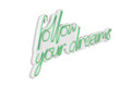 Decoratiune luminoasa LED, Follow Your Dreams, Benzi flexibile de neon, DC 12 V, Verde