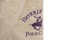 Halat de baie unisex, Beverly Hills Polo Club, 100% bumbac, M/L, Crem