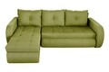 Coltar extensibil reversibil Siena Lux Lime 243x141x81 cm cu lada de depozitare