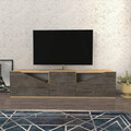 Comoda TV, Retricy, Carson, 160x35.3x40 cm, PAL, Stejar / Wenge