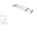 Raft extensibil pentru dulapuri, Wenko, Telescopic Clamp-In, 70-120 x 23 x 3 cm, aluminiu/plastic, gri