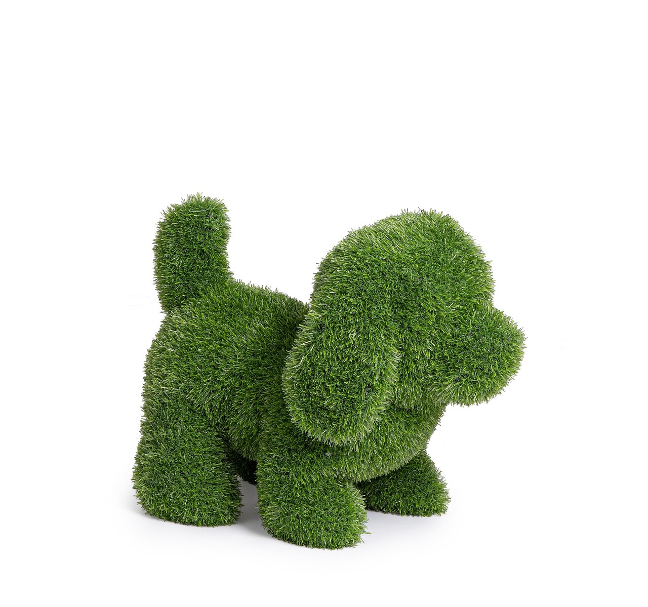 Figurina din iarba artificiala Dog, Bizzotto, 50x30x46 cm, polietilena, verde