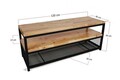 Comoda TV, Puqa Design, Net, 120x45x40 cm, Lemn, Natural/Negru