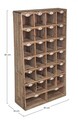 Bufet organizator cu 26 compartimente Officina A-Z, Bizzotto, 49 x 18 x 85 cm, lemn de pin