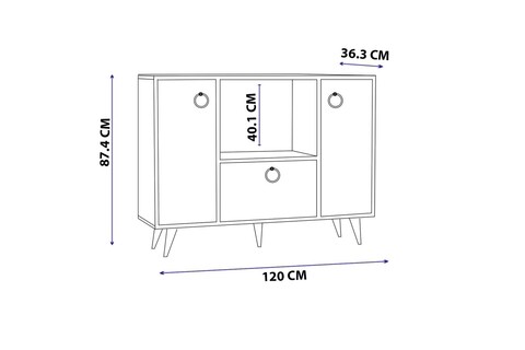 Consola, Coraline, Pietro, 120x87.4x36.3 cm, Maro