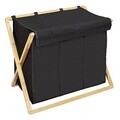 Cos pentru rufe, Wenko, Ecori, 69 x 33 x 56.5 cm, 31 L, poliester/polietilena, negru