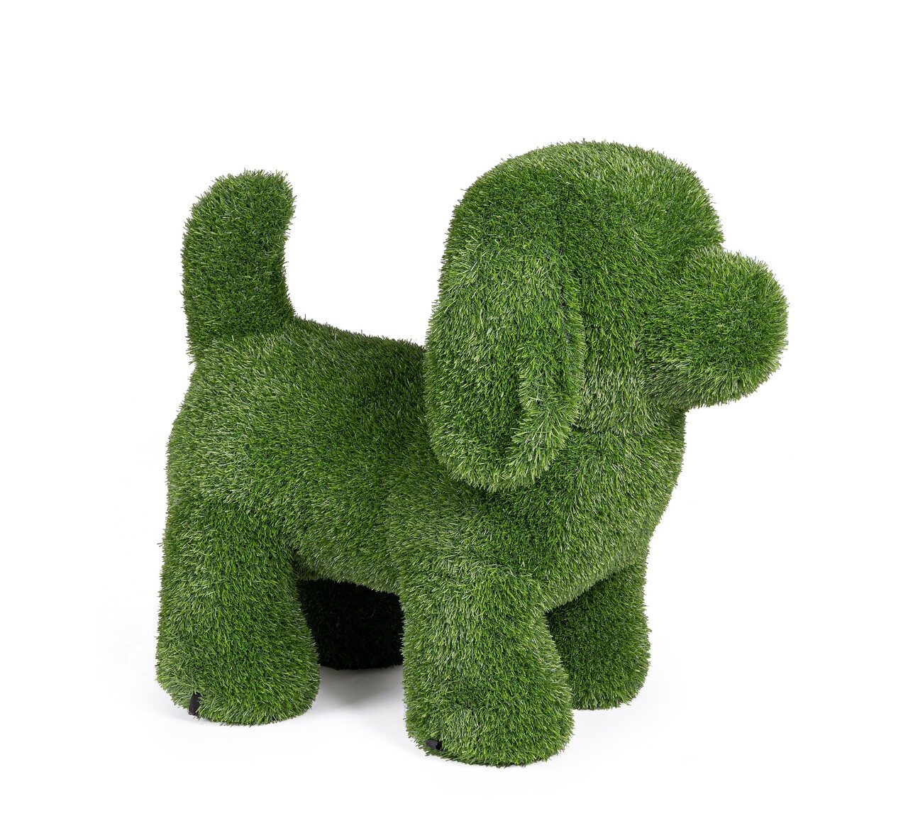 Figurina din iarba artificiala Dog, Bizzotto, 80x45x73 cm, polietilena, verde