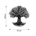 Decoratiune de perete, Monumental Tree, Metal, Dimensiune: 67 x 68 cm, Negru