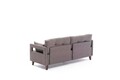 Canapea fixa Comfort, Balcab Home, 3 locuri, 206x80x80 cm, lemn, maro