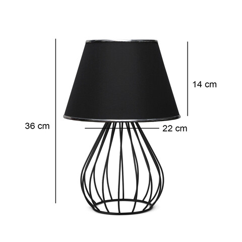 Lampa de masa, Insignio, 780SGN2531, Metal, Negru