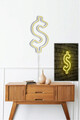 Decoratiune luminoasa LED, Dollar Sign, Benzi flexibile de neon, DC 12 V, Galben