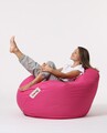 Fotoliu puf, Bean Bag, Ferndale Premium XXL, 115 x 130 cm, poliester impermeabil, roz