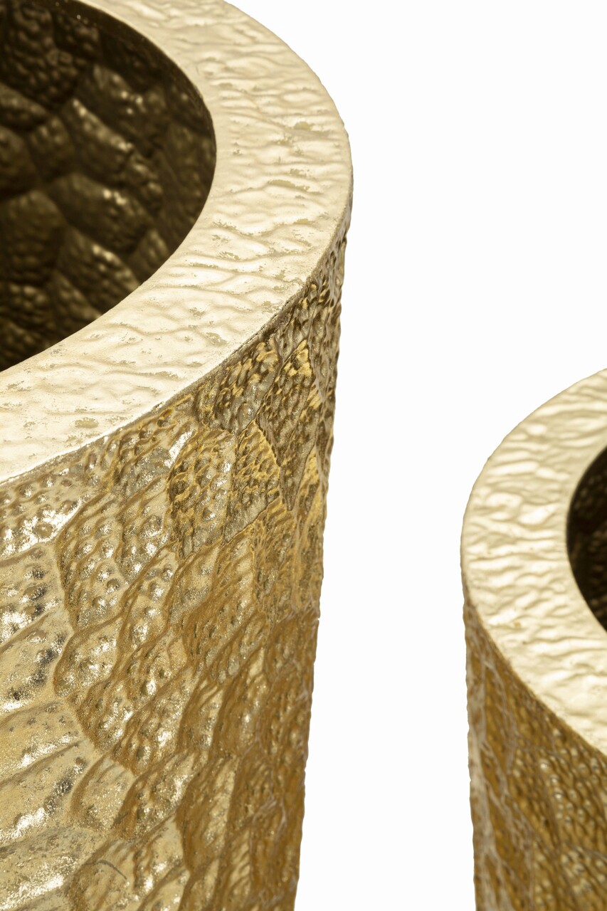 Set 3 suporturi pentru ghivece Glasy, Mauro Ferretti, 50.8x114.9 cm, fier, auriu