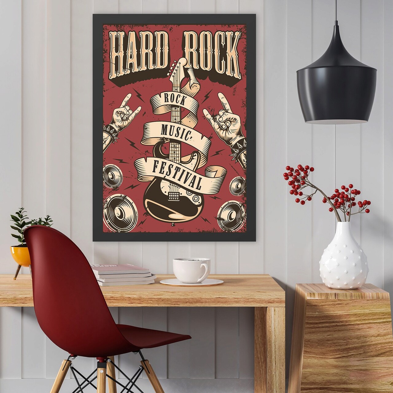 Tablou decorativ, Hard Rock (40 x 55), MDF , Polistiren, Multicolor