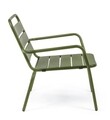 Scaun pentru gradina Marlyn, Bizzotto, 65 x 74 x 71 cm, otel, finisaj mat, verde