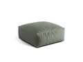 Taburet modular, Martina-169, Micadoni Home, 106x106x44 cm, tesatura structurata catifelata, verde muschi