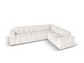 Coltar dreapta 6 locuri, Kendal, Micadoni Home, BL, 332x231x79 cm, catifea, gri deschis