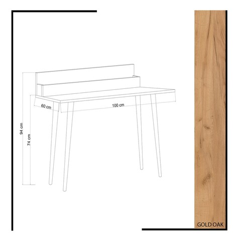 Birou Rammi, Mod Design, 100x60x94 cm, PAL, natural