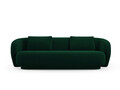 Canapea 3 locuri, Camden, Cosmopolitan Design, 204x102x72 cm, catifea, verde bottle