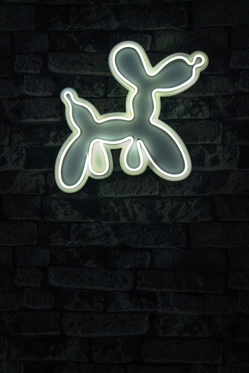 Decoratiune luminoasa LED, Balloon Dog, Benzi flexibile de neon, DC 12 V, Alb - 1 | YEO