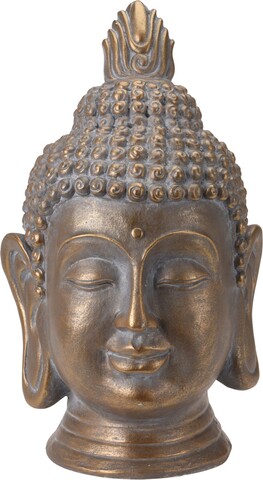 Decoratiune Buddha head, 26x25x41 cm, oxidat de magneziu