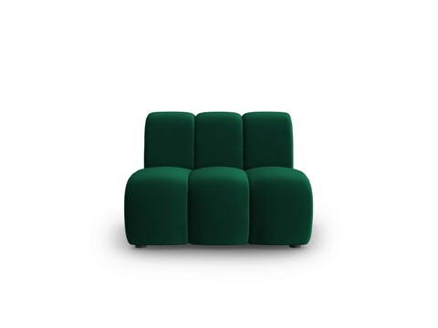 Modul canapea 1 loc fara cotiere, Lupine, Micadoni Home, BL, 90x87x70 cm, catifea, verde bottle