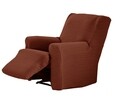 Husa fotoliu cu recliner elastica bi-stretch, Aquiles, caramiziu C/9