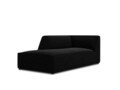 Sezlong living stanga 1 loc, Ruby, Micadoni Home, BL, 180x93x69 cm, catifea, negru