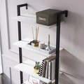 Corp biblioteca, Minima, Magliana, 66.5x180x29.5 cm, Alb/Negru