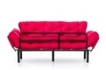 Canapea extensibila Nitta Triple, Futon, 3 locuri, 225x70 cm, metal, fucsia