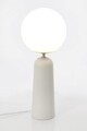 Lampa de masa Delphine, Bizzotto, D20x51 cm, 1 x E27, 15W, metal/sticla, alb