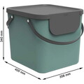 Cos de gunoi pentru colectare selectiva Albula, Rotho, 40 L, plastic, verde