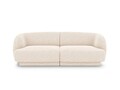 Canapea 2 locuri, Miley, Micadoni Home, BL, 184x85x74 cm, poliester chenille, bej deschis