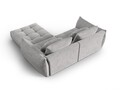 Coltar modular reversibil 3 locuri, Bloom-86, Micadoni Home, 232x216x95 cm, tesatura structurata, argintiu