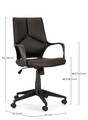 Scaun de birou Damon, Bizzotto, 61 x 61.5 x 96 cm, functie recliner, poliester, negru