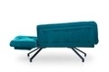 Canapea extensibila Coxy, Futon, 3 locuri, 110x200 cm, metal, verde petrol