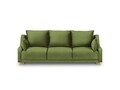 Canapea extensibila, Pansy, Mazzini Sofas, 3 locuri, cu lada de depozitare, 215x94x90 cm, catifea, verde