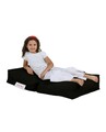 Set fotoliu si taburet pentru copii, Bean Bag, Ferndale, 65x50x40 cm, poliester impermeabil, negru