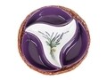 Set 4 boluri pentru aperitiv si cos Lavender, Banquet, 23 cm, ceramica/salcie