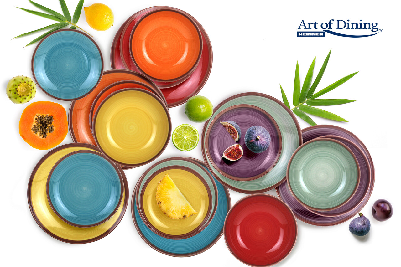 Serviciu de masa, 18 piese, Art of Dining, ceramica, multicolor