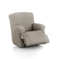 Husa fotoliu cu recliner elastica bi-stretch, Premium Roc, bej in C/11